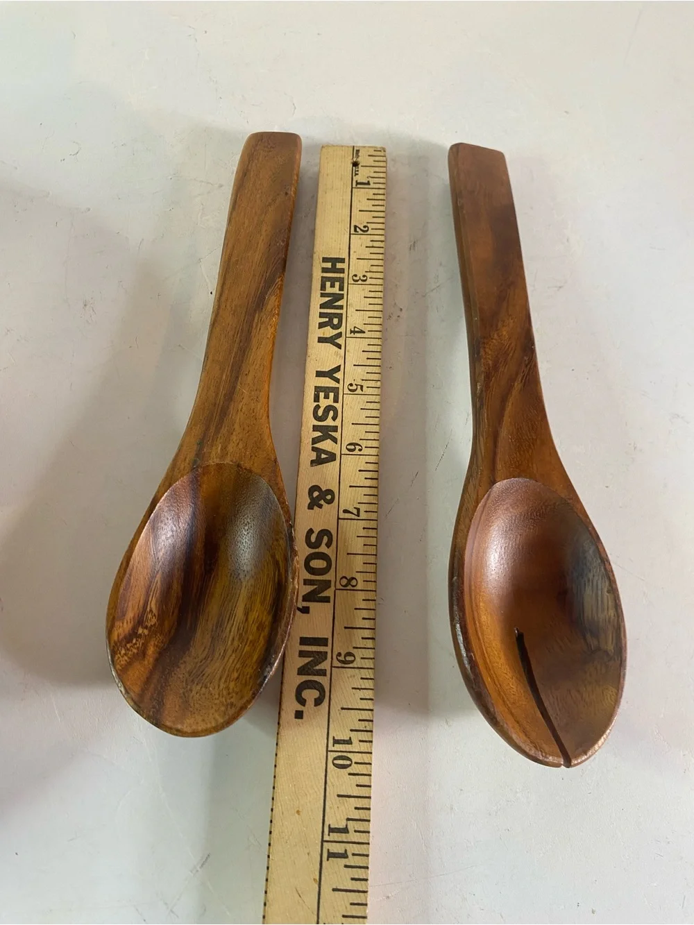 Wooden Salad Bowl 4 Salad Bowls Fork & Spoon 5th Bowl Included With Chip